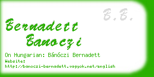 bernadett banoczi business card